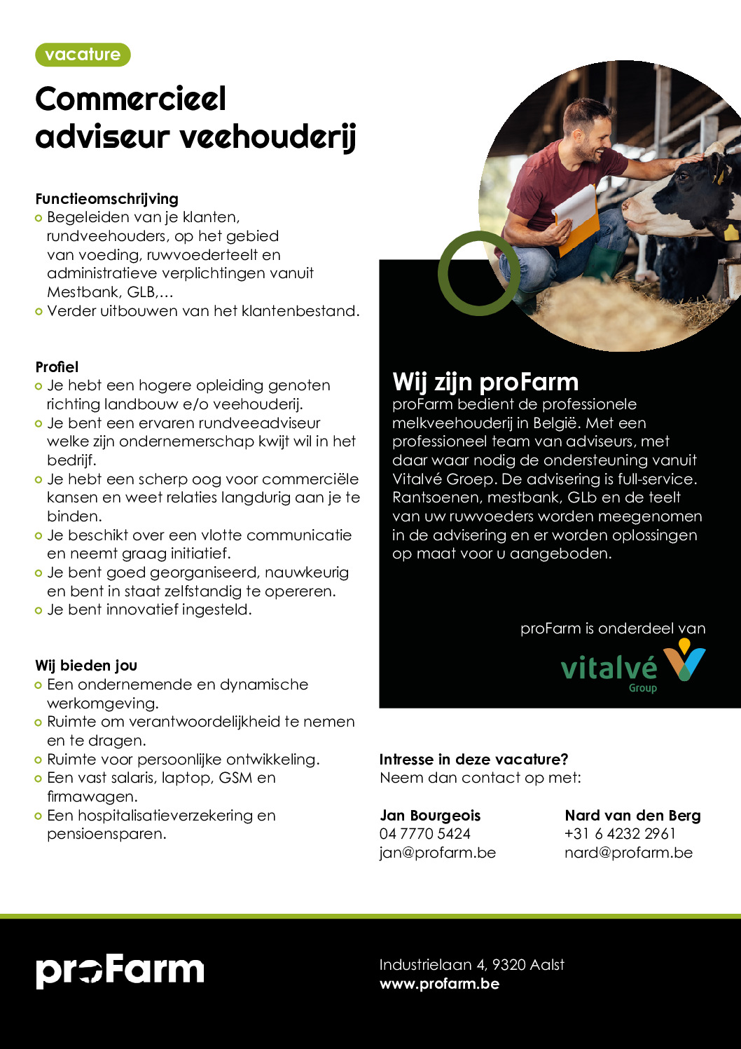 Vacature adviseur veehouderij